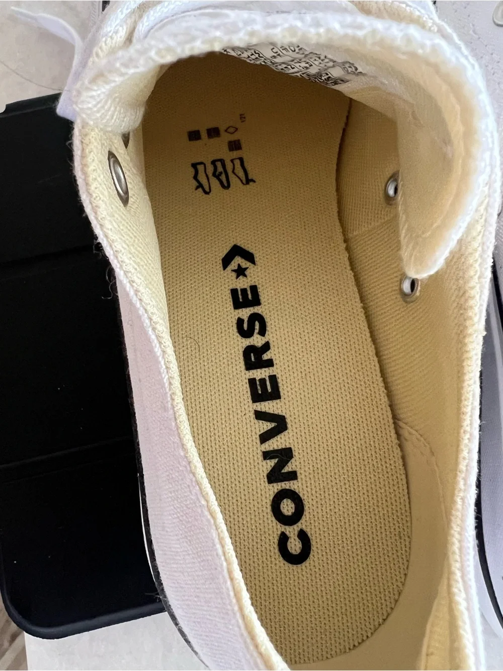 New white converse sneakers